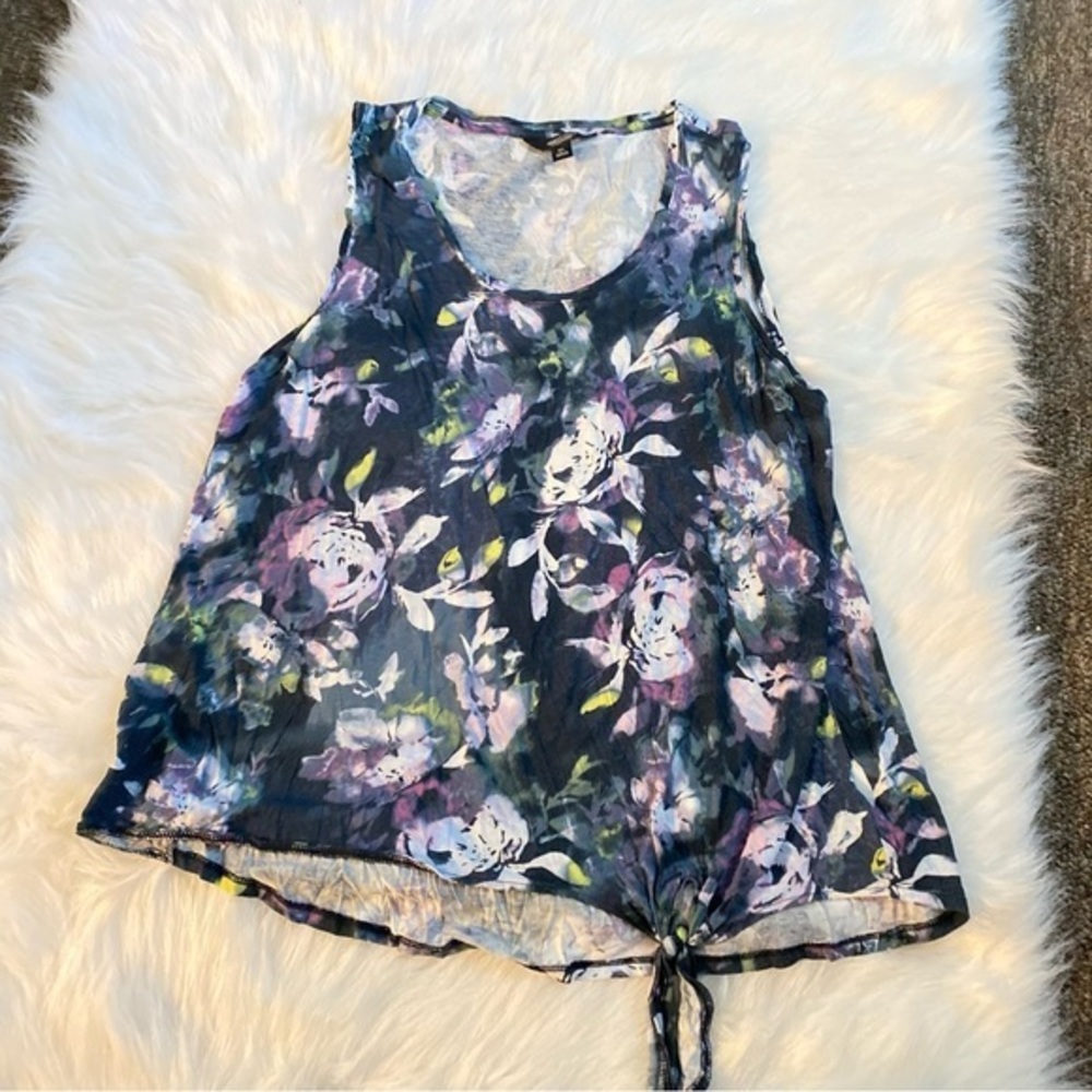 Simply  Vera Vera Wang Shirt Womens Size XL Sleeveless‎ Top Paisley